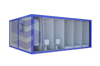 Модульная раздевалка с туалетом и душем МР-3